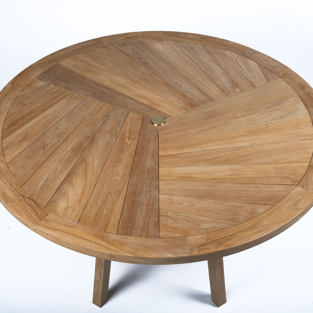 Scratch and Dent - Teak Round Dining Table | 59-in - FINAL SALE - view 2