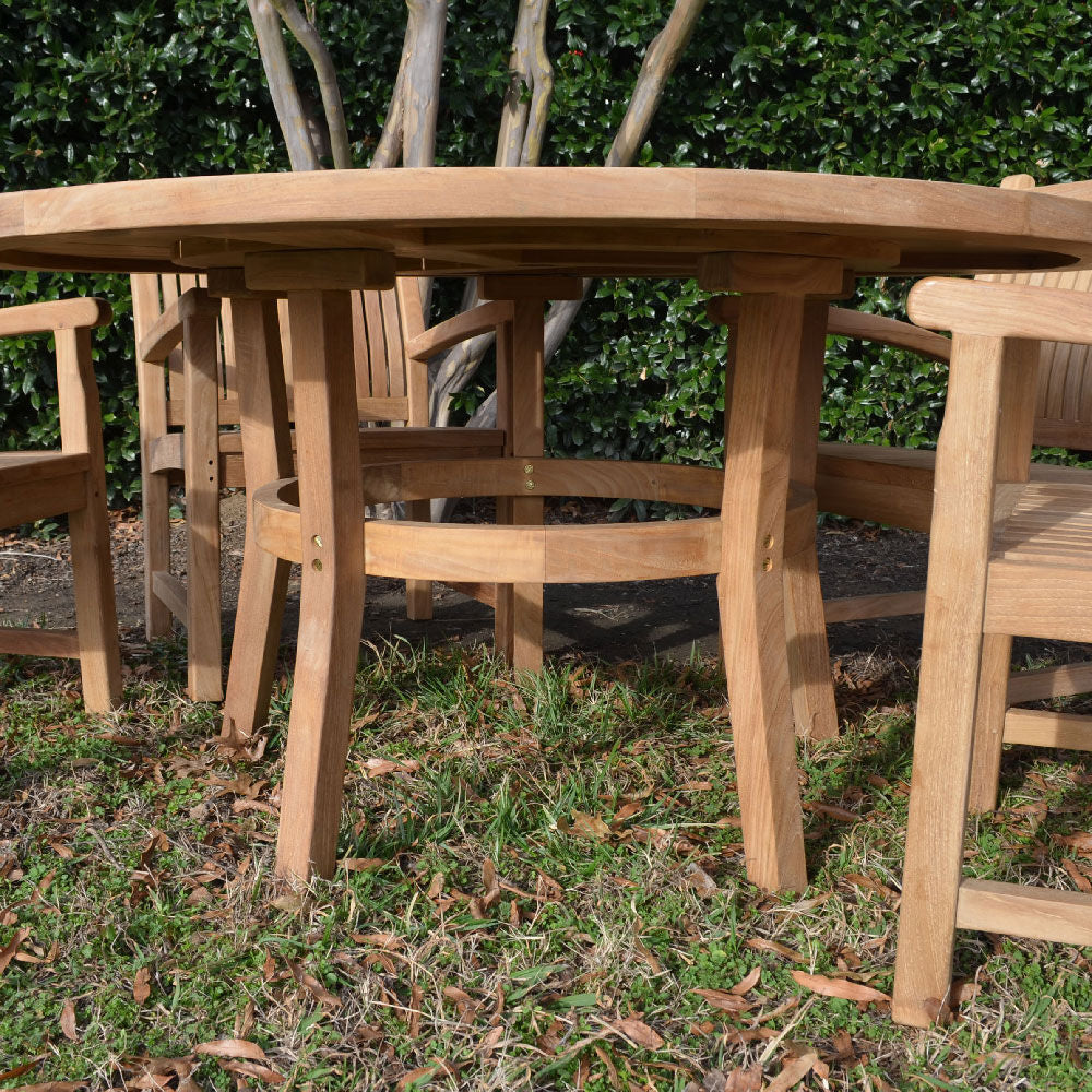 Grade A Teak Round Dining Table | Ash & Ember Grade A Teak Round Dining Table | Ash & Ember