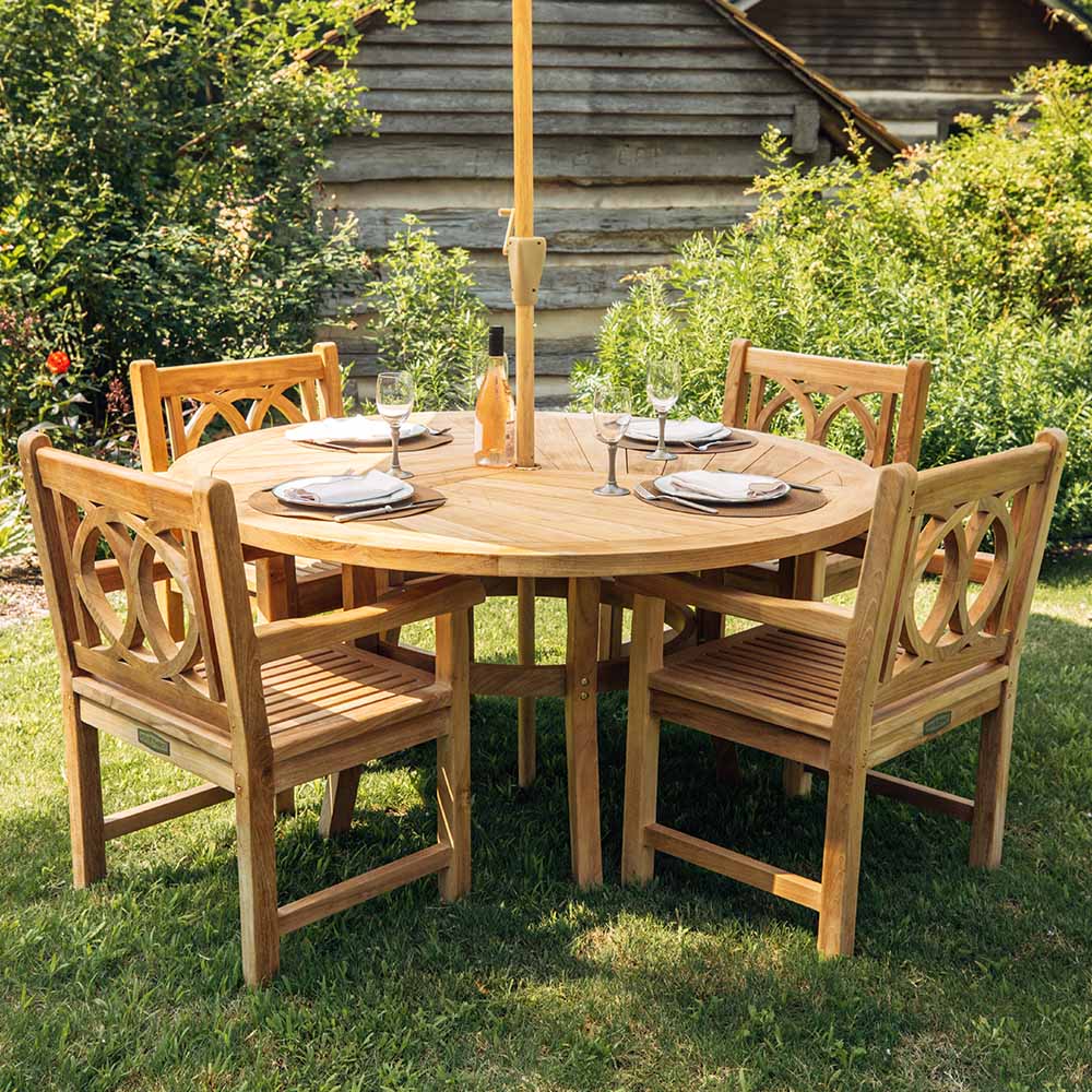 Savannah Grade A Teak Round Dining Table | 59"