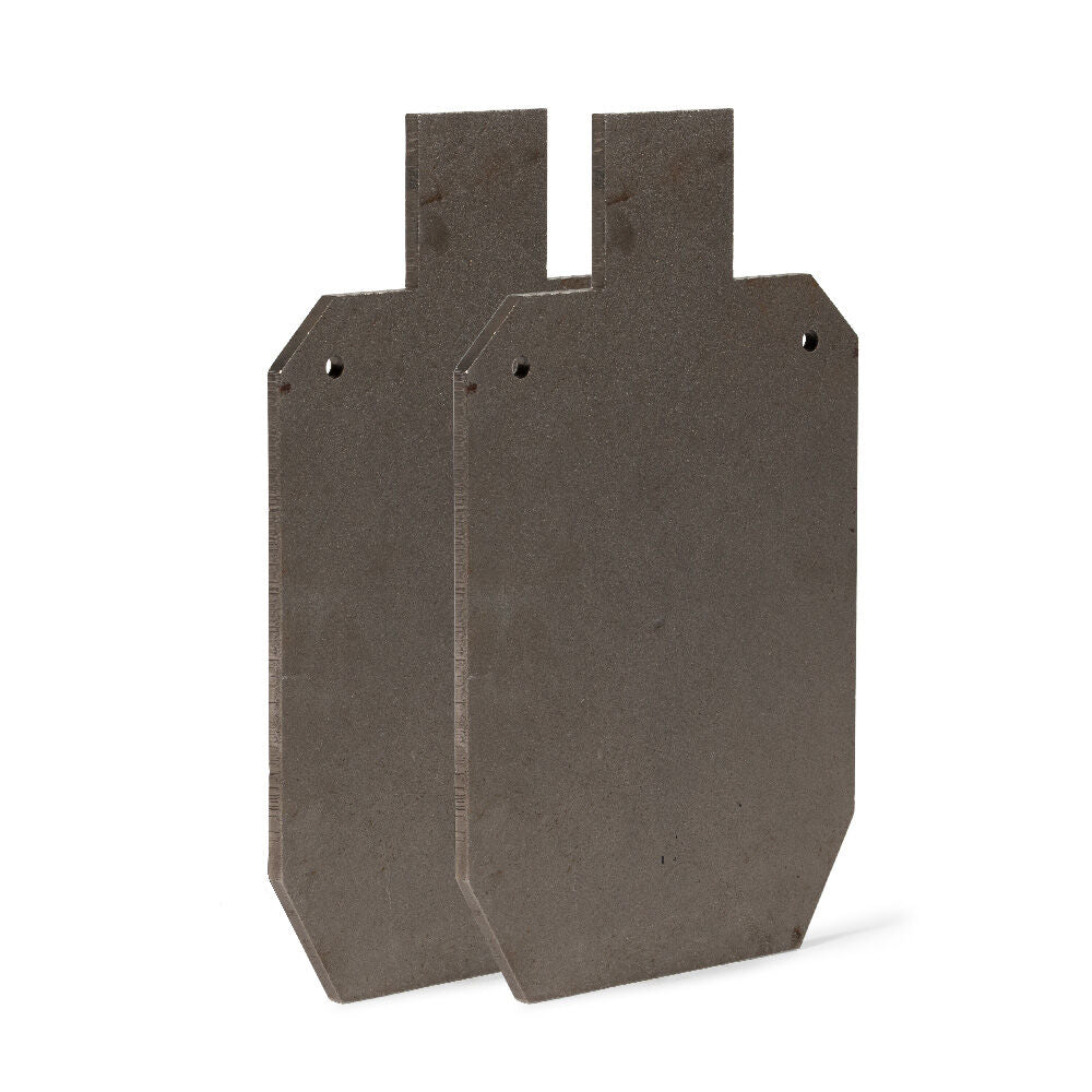 Scratch and Dent - Pair of AR500 Silhouette Steel Plate Shooting Targets 20"x12" 1/2" Thick - FINAL SALE - view 1
