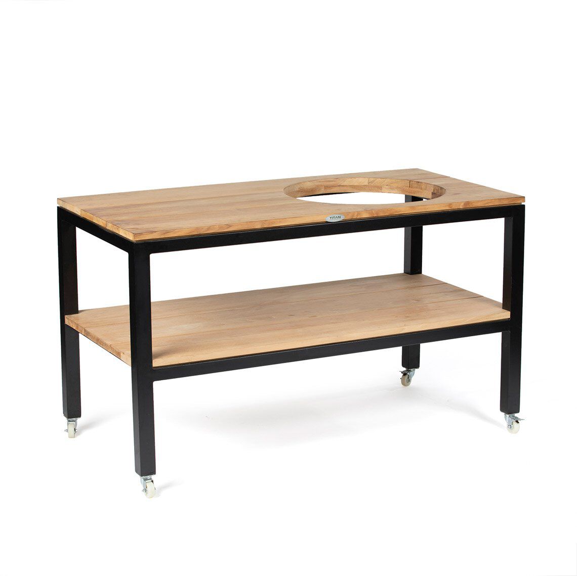 Scratch and Dent - Grade A Teak Ceramic Grill Table with Aluminum Frame - FINAL SALE - view 1