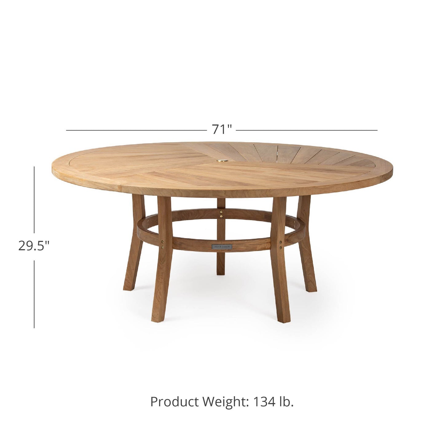 Savannah Grade A Teak Table - Tabletop Size: 71" | 71" - view 12