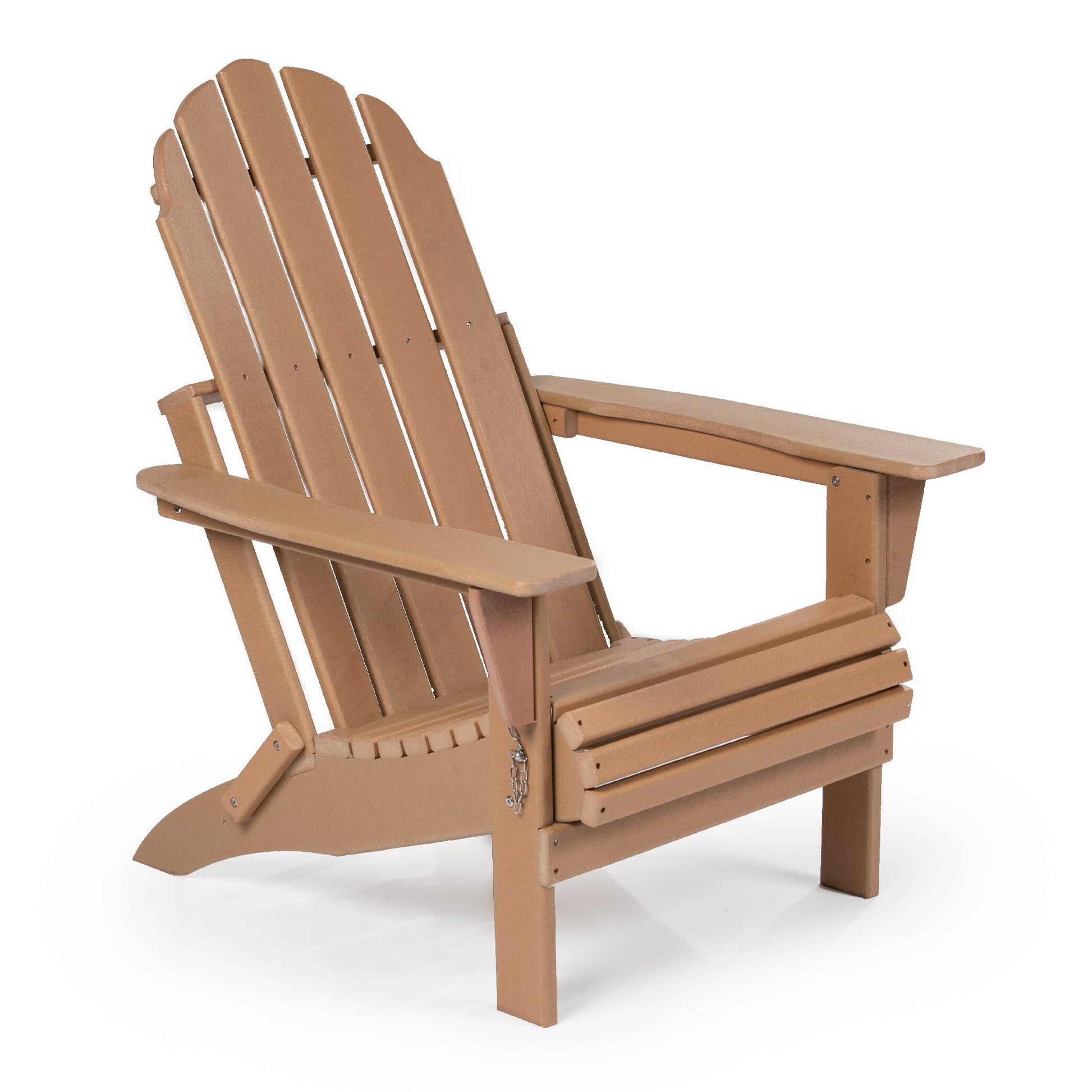 SCRATCH AND DENT - Everwood Hilltop Adirondack Folding Chair - Latte Weatherwood - FINAL SALE