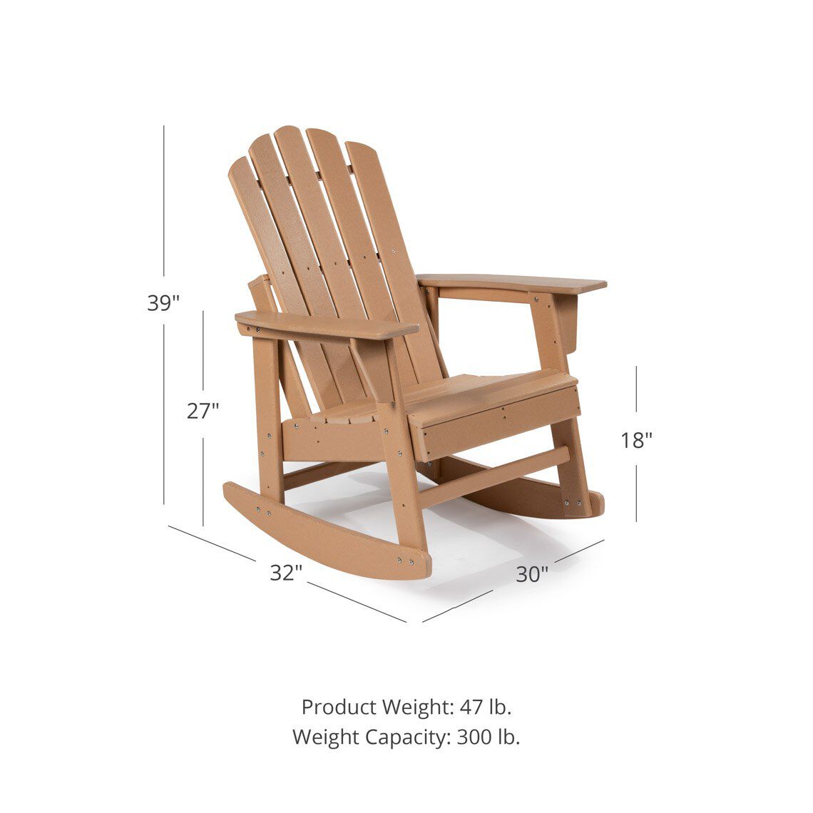 SCRATCH AND DENT - Everwood Hilltop Adirondack Rocking Chair - FINAL SALE