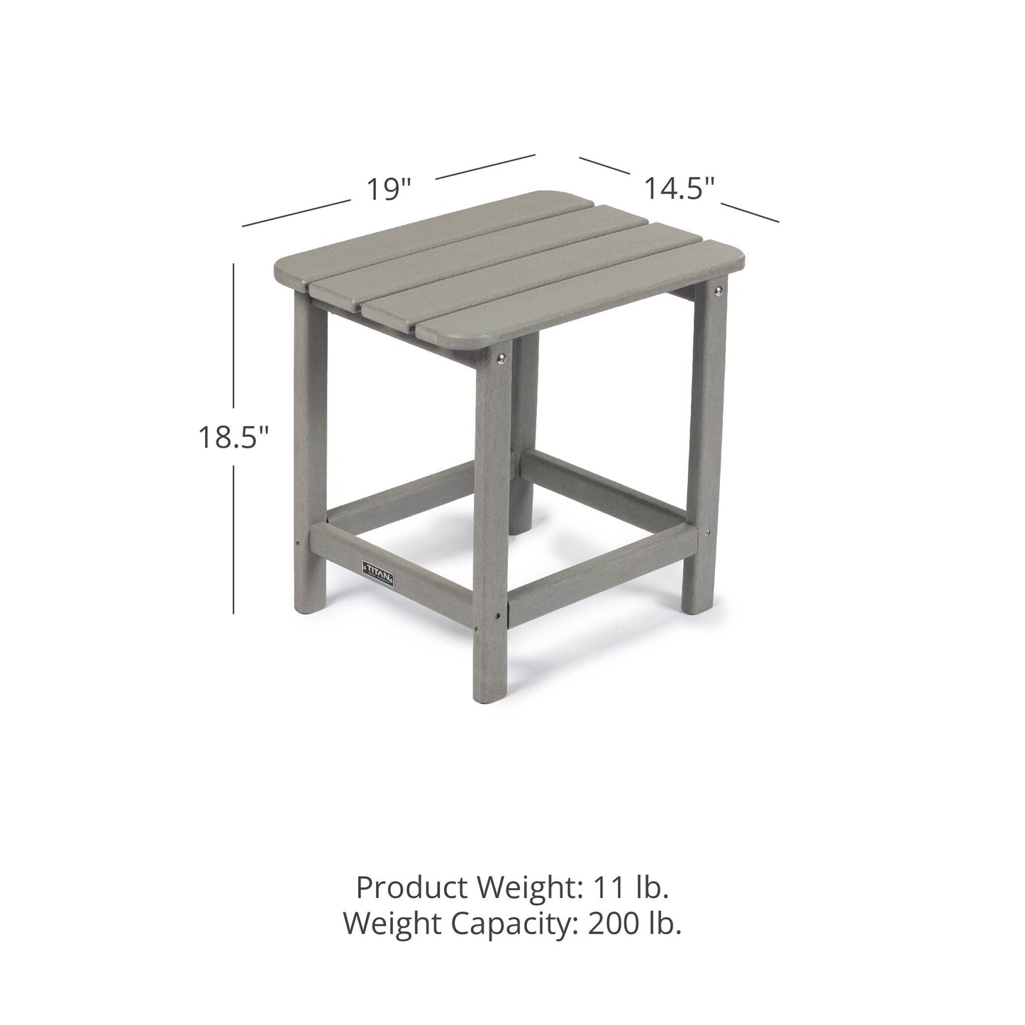 Everwood Hilltop Side Table - Table Color: Platinum Grey | Platinum Grey - view 14