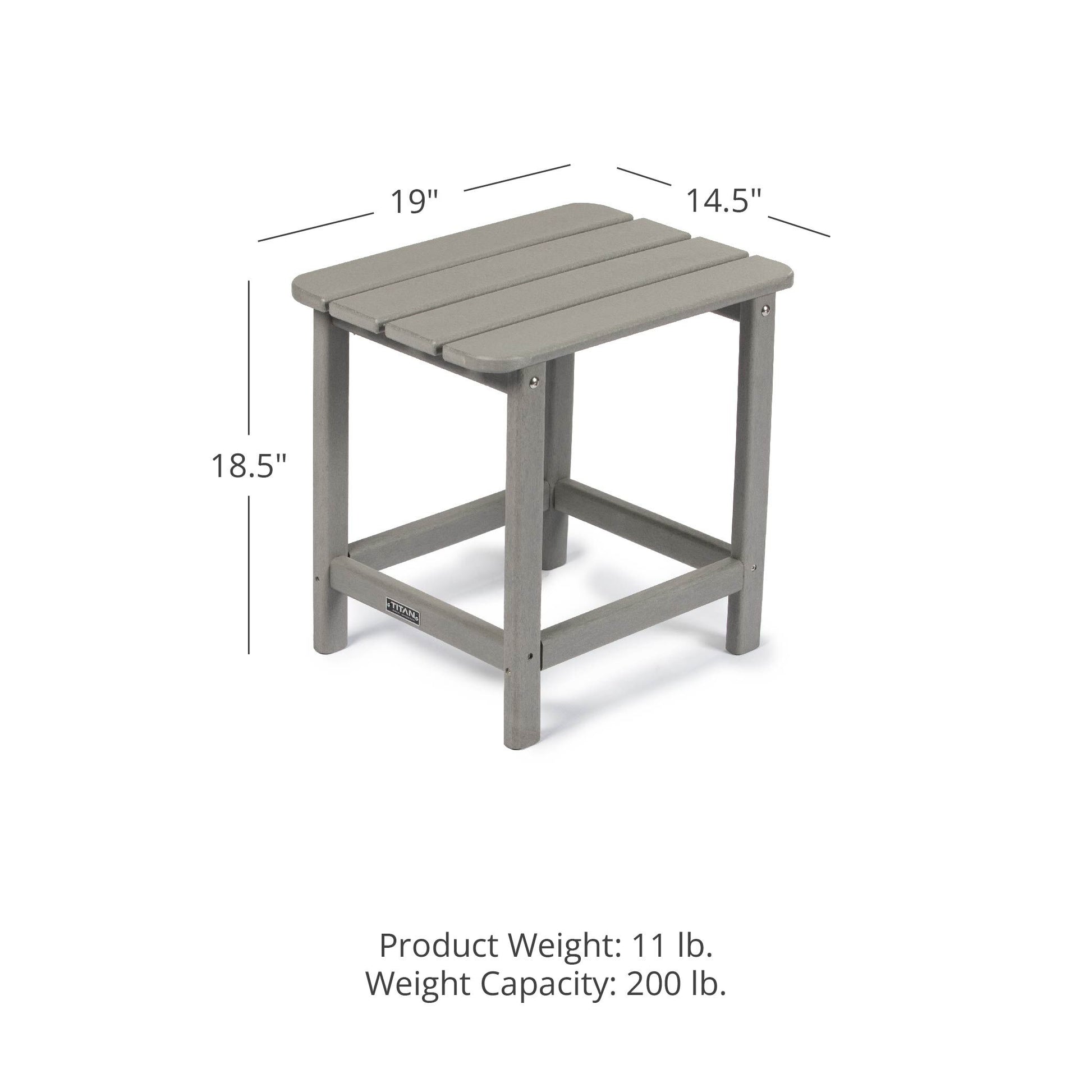 Everwood Hilltop Side Table - Table Color: Platinum Grey | Platinum Grey