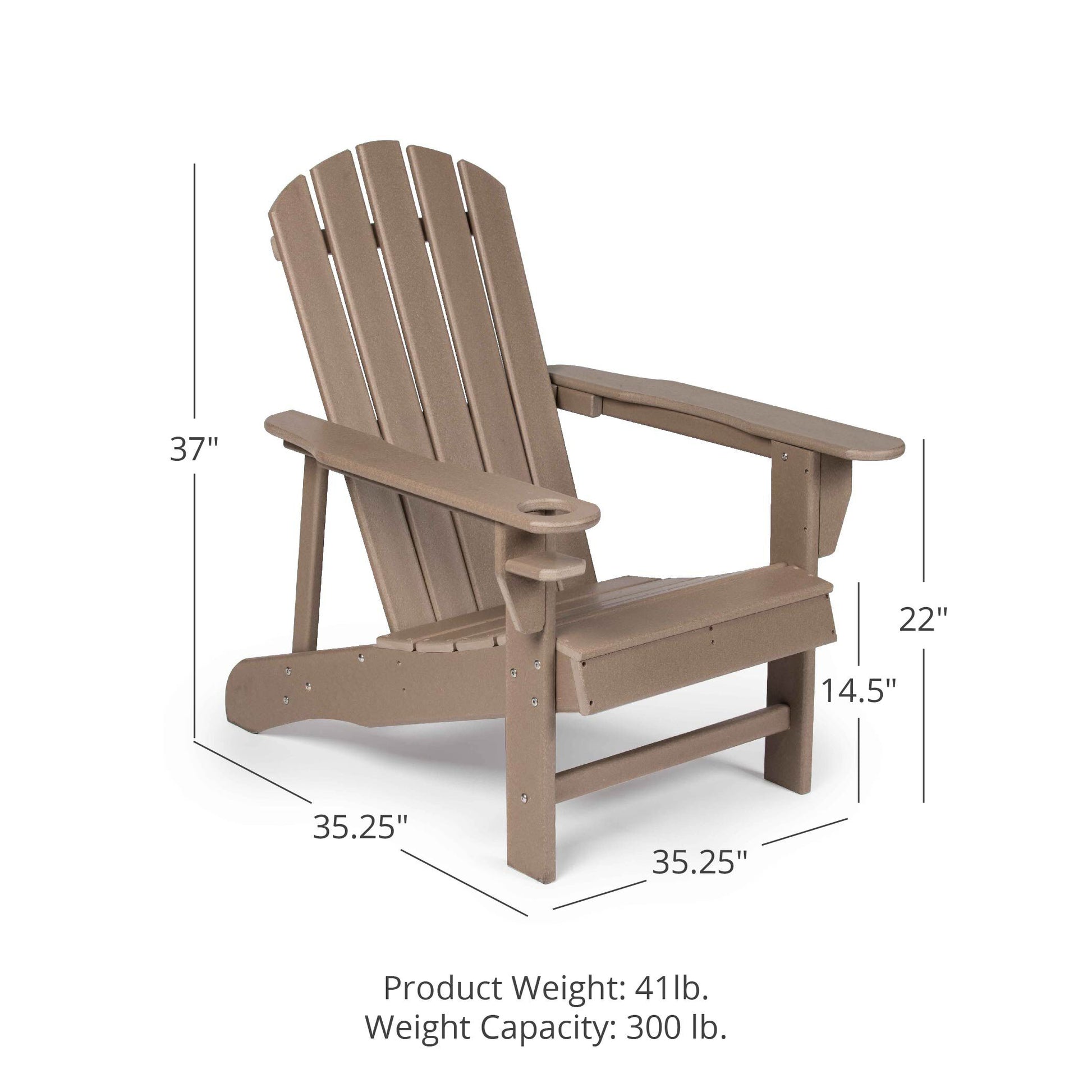 Everwood Hilltop Adirondack Chair | Driftwood