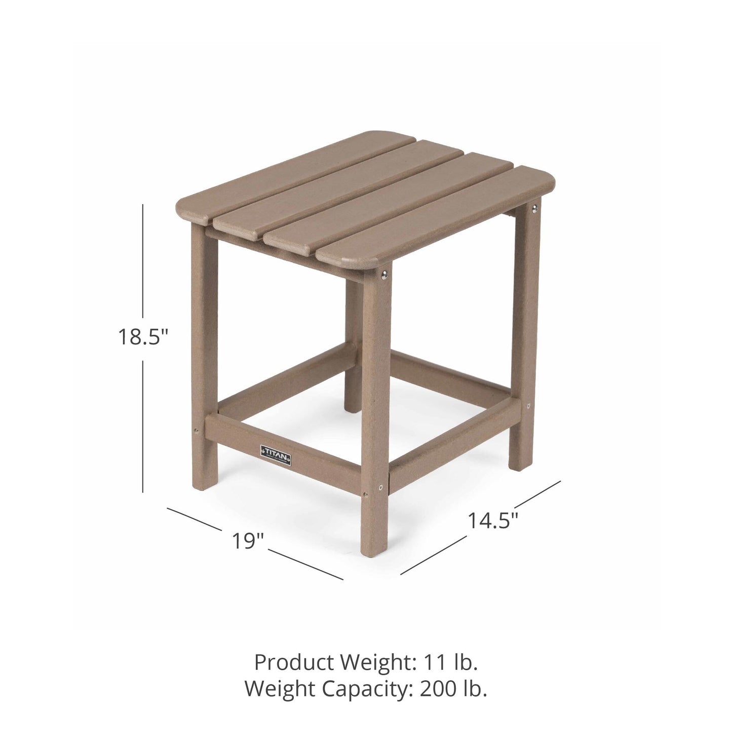 Everwood Hilltop Side Table - Table Color: Driftwood | Driftwood - view 8