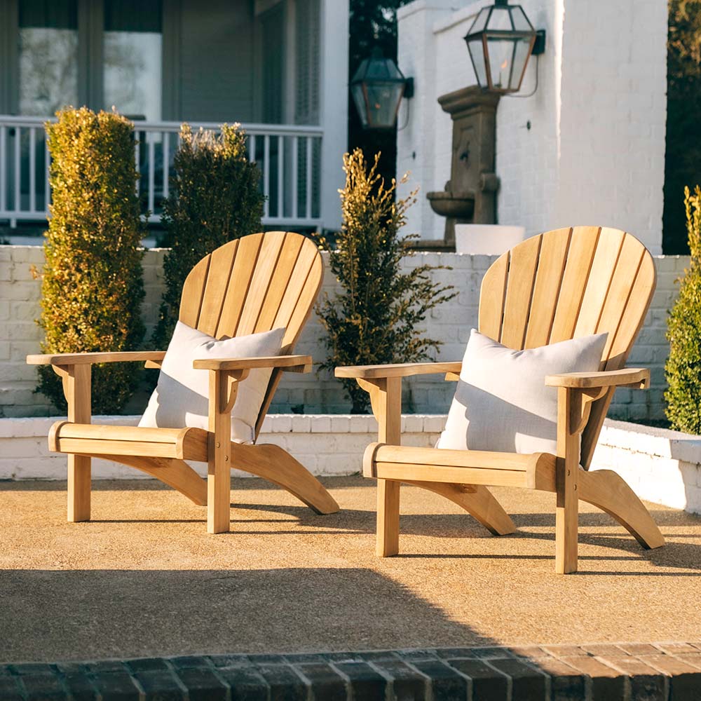 Savannah Grade A Teak Adirondack Chair | Ash & Ember