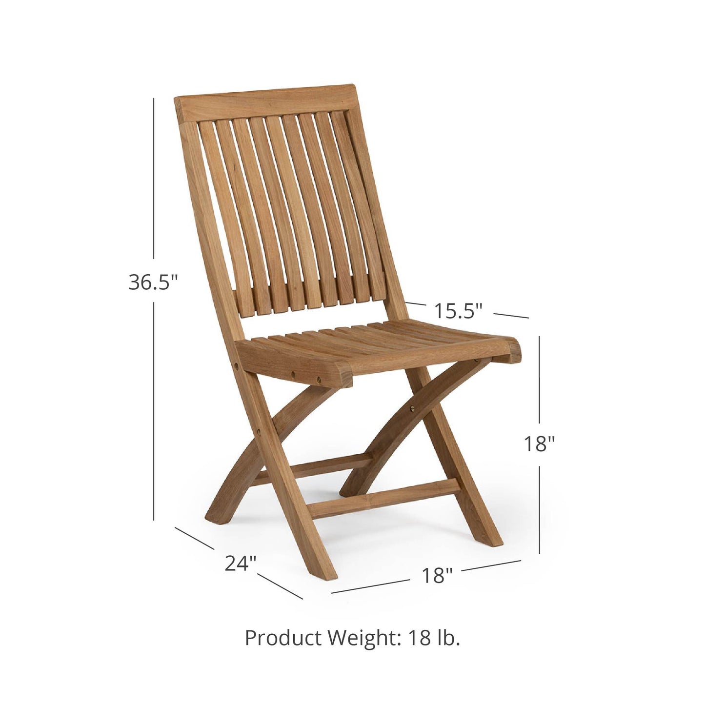 Hawthorne Grade A Teak Folding Chair - view 10