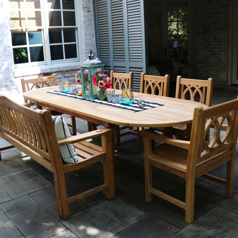 Sage Grade A Teak Dining Table - view 2