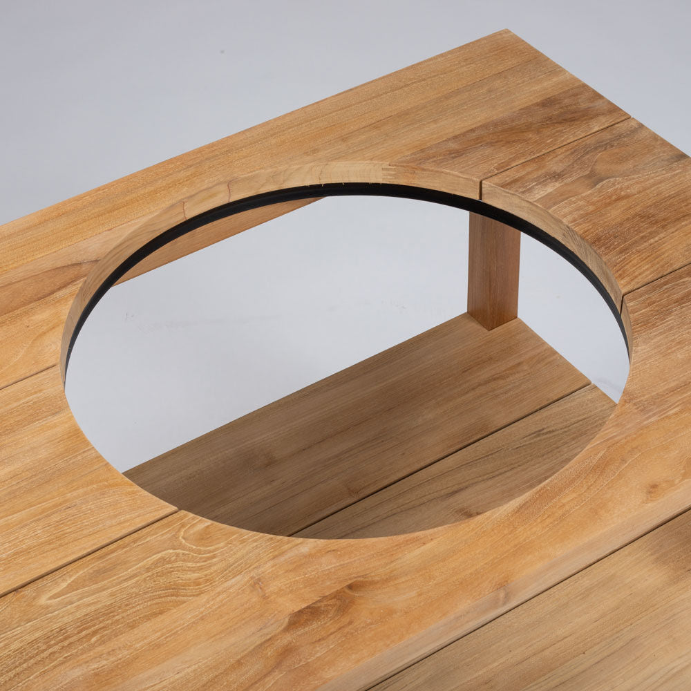 Grade A Teak Ceramic Grill Table - Frame Material: Grade A Teak | Grade A Teak - view 4