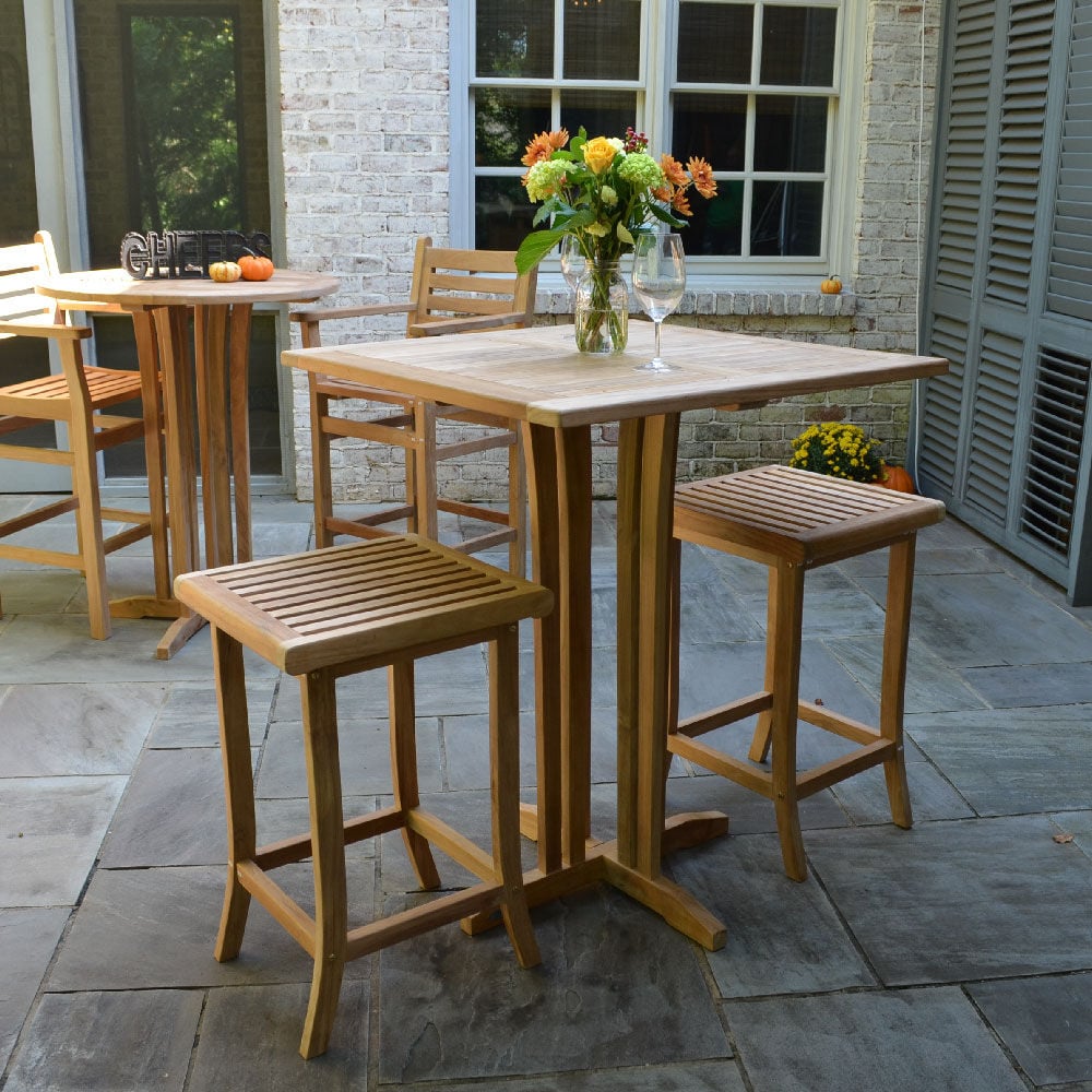 SCRATCH AND DENT - Grade A Teak 35" Square Bar Table - FINAL SALE - view 2