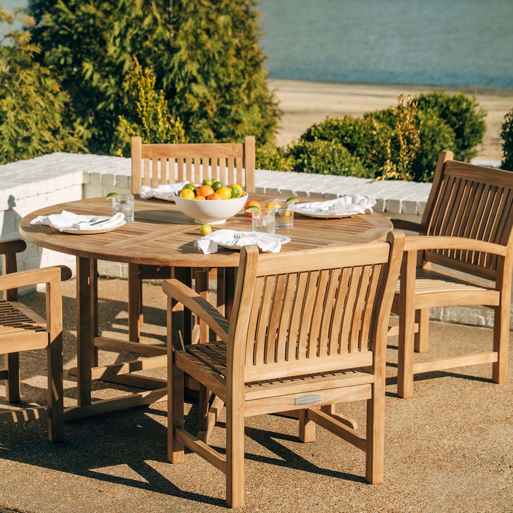 Outdoor Teak Folding Dining Table | Ash & Ember
