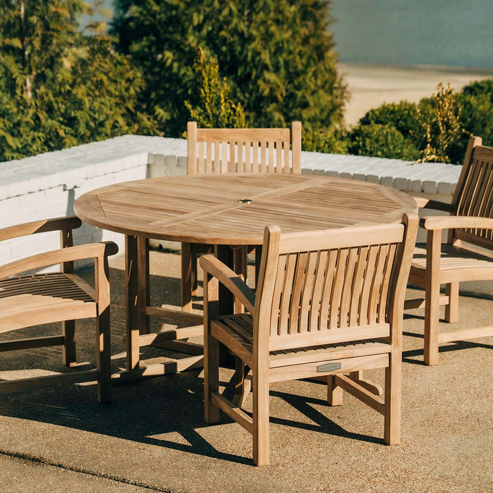 Outdoor Teak Folding Dining Table | Ash & Ember