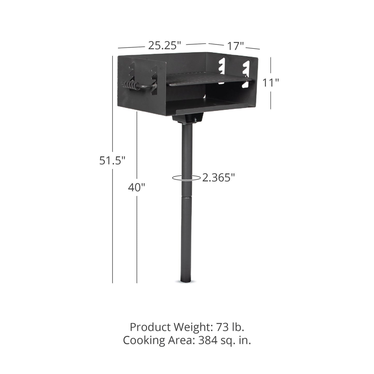 SCRATCH AND DENT - 384 Sq. In. Jumbo Park-Style Grill - FINAL SALE - view 8