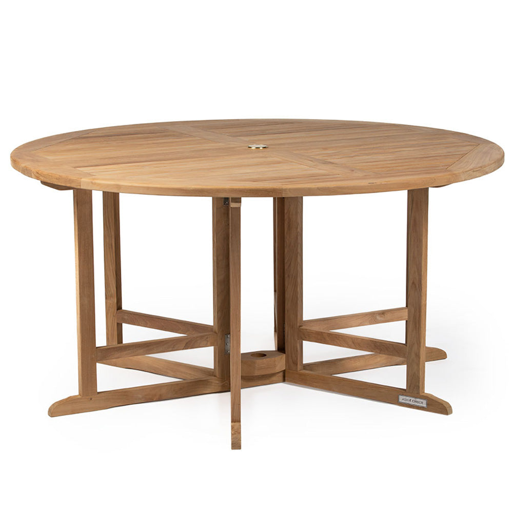 Luna Grade A Teak Folding Table - Tabletop Size: 59" | 59" - view 21