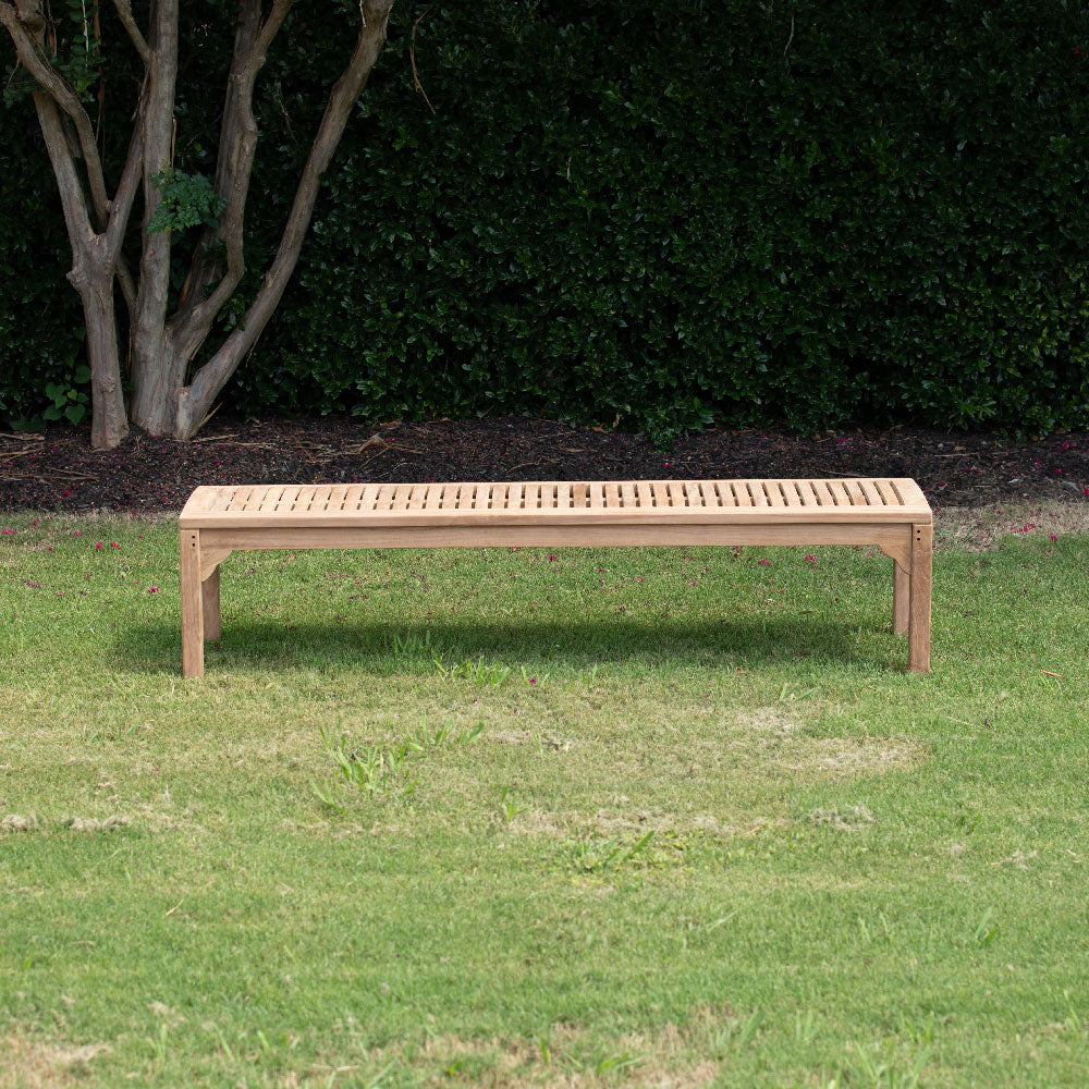 Sage Grade A Teak Backless Benches | 71" - view 9