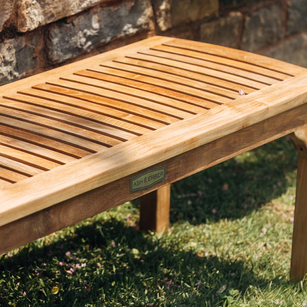 Sage Grade A Teak Backless Benches | 71" - view 14