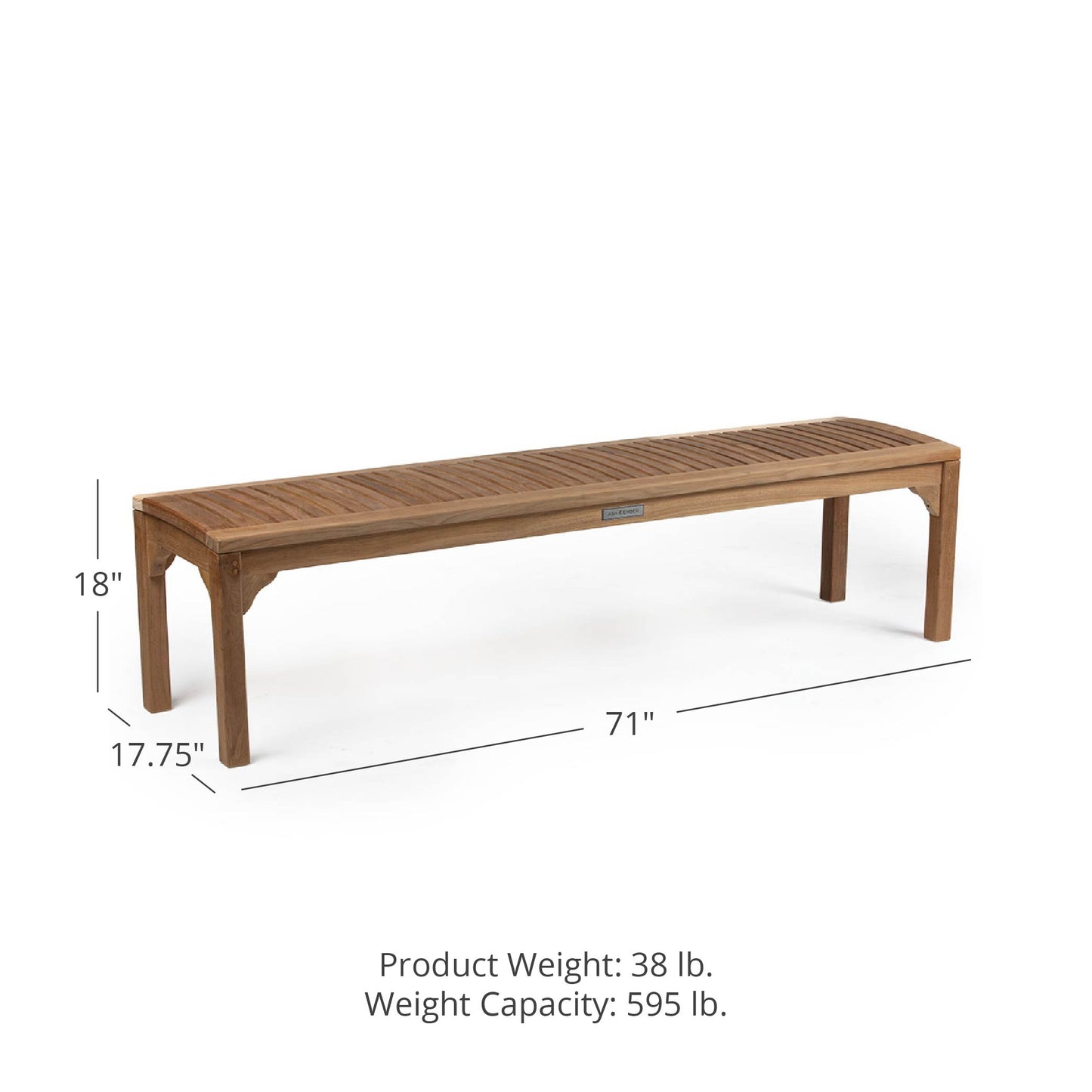 Sage Grade A Teak Backless Benches | 71" - view 12