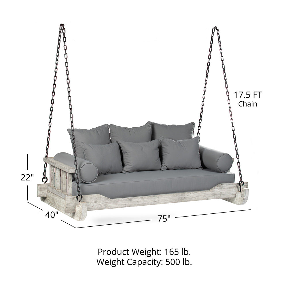 Grade A Teak Twin Porch Swing Bed - view 8