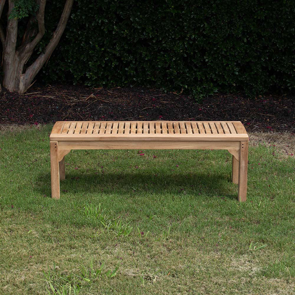 Sage Grade A Teak Backless Benches | 47" - view 3