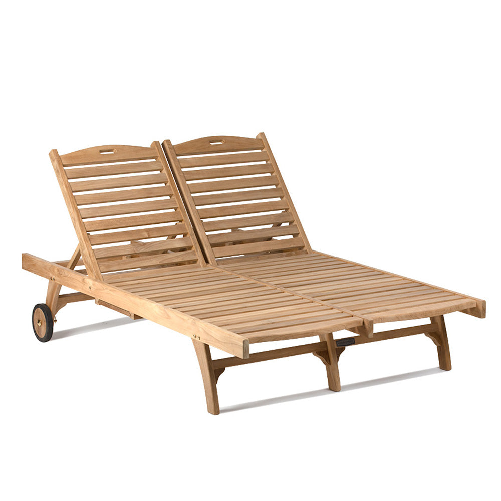 Hawthorne Grade A Teak Double-Wide Lounge Chair - view 1
