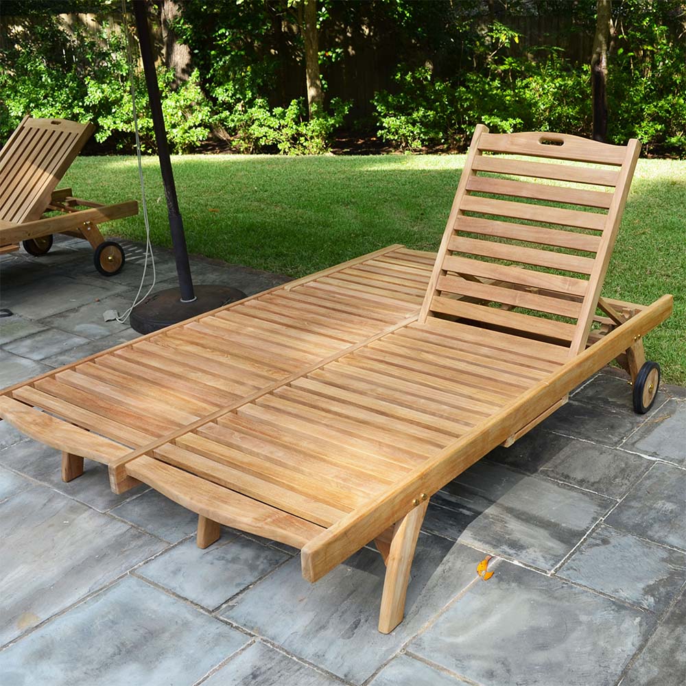 Hawthorne Grade A Teak Double-Wide Lounge Chair - view 3