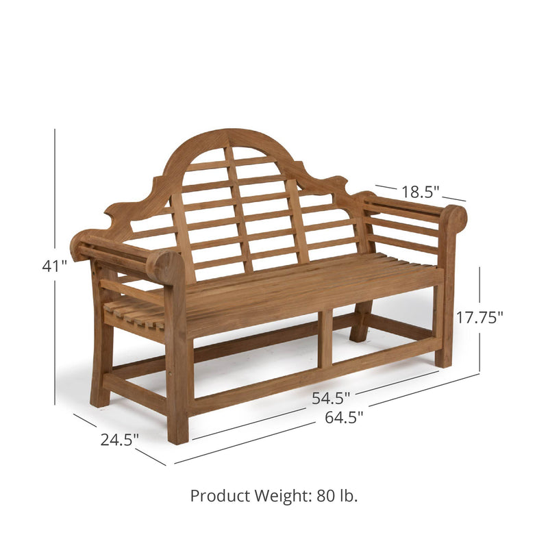 Grade A Teak 64" Bench