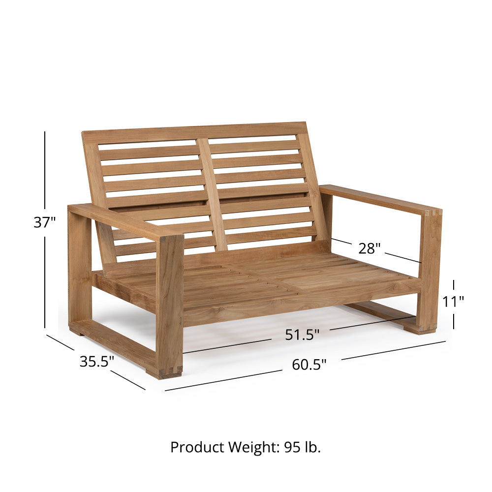 Sierra Grade A Teak Sofa | 60" - view 8