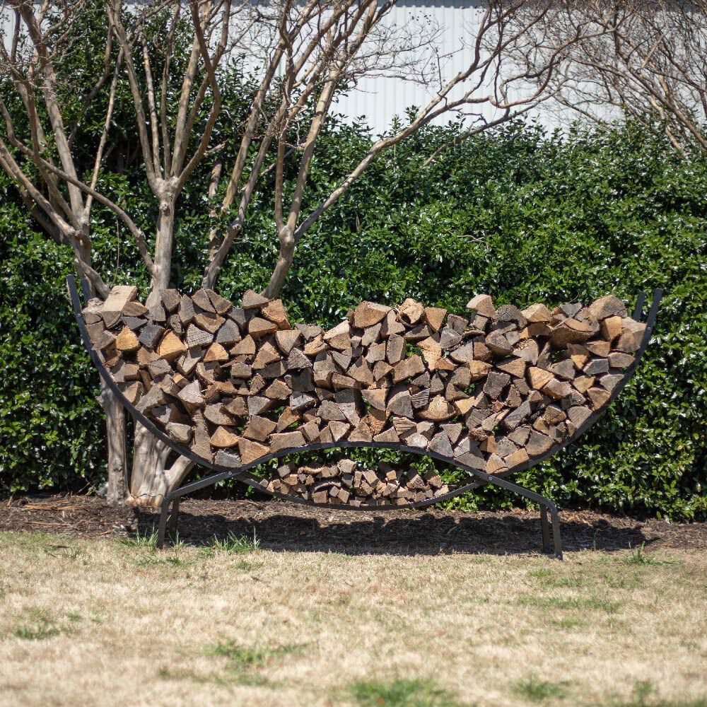 SCRATCH AND DENT - 8' Crescent Firewood Rack - FINAL SALE