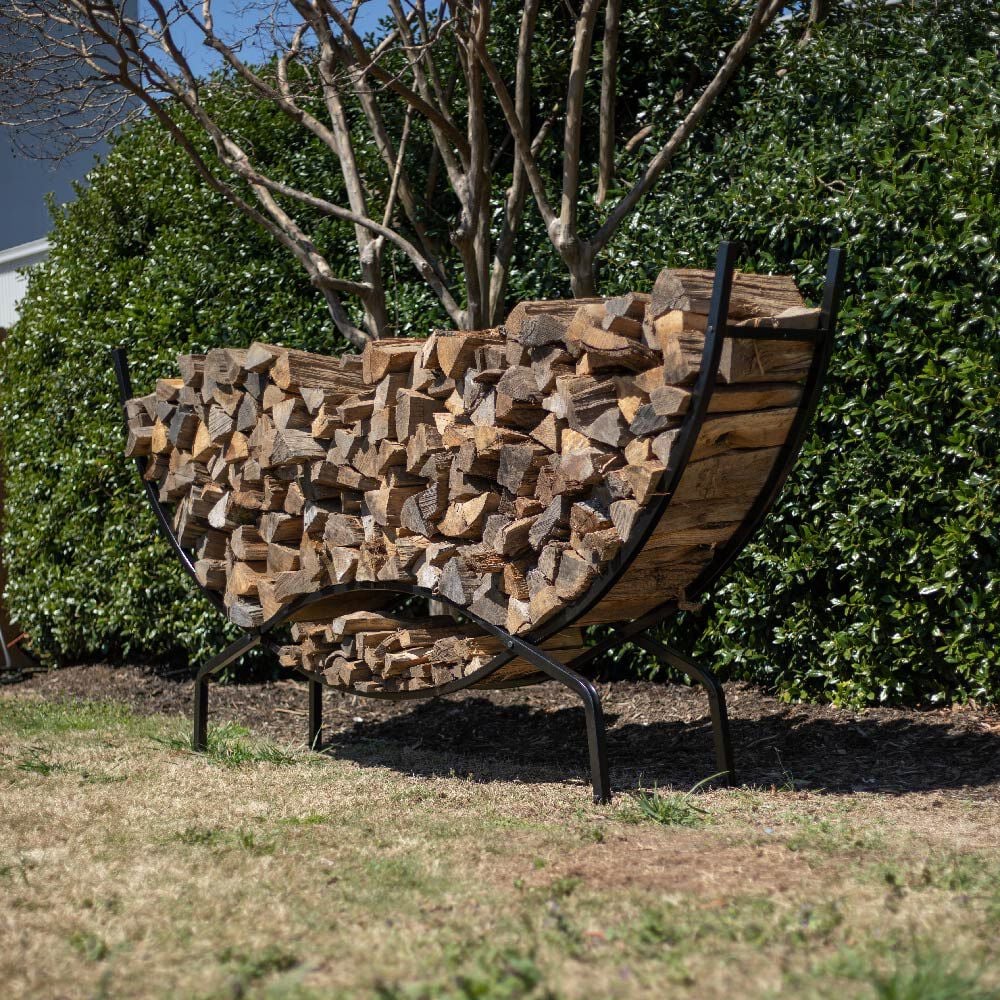 SCRATCH AND DENT - 8' Crescent Firewood Rack - FINAL SALE