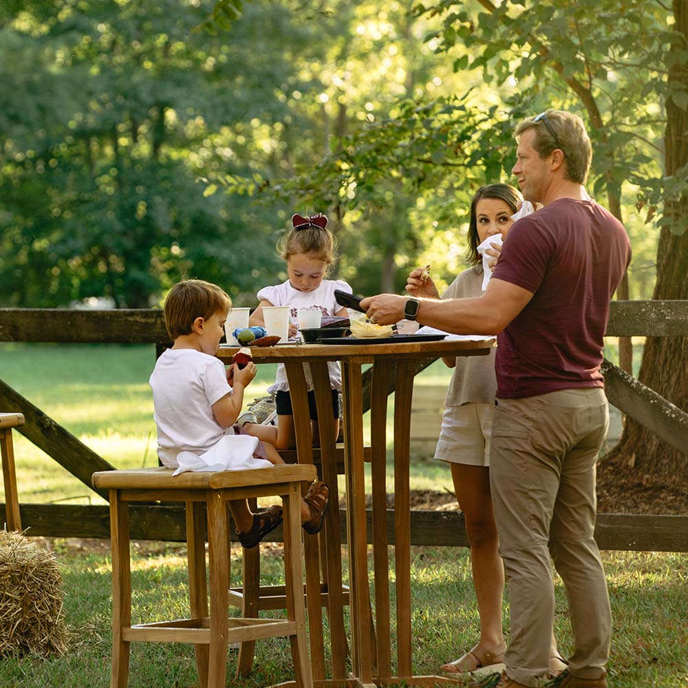 Acadia Grade A Teak Barstool | 30" - view 10