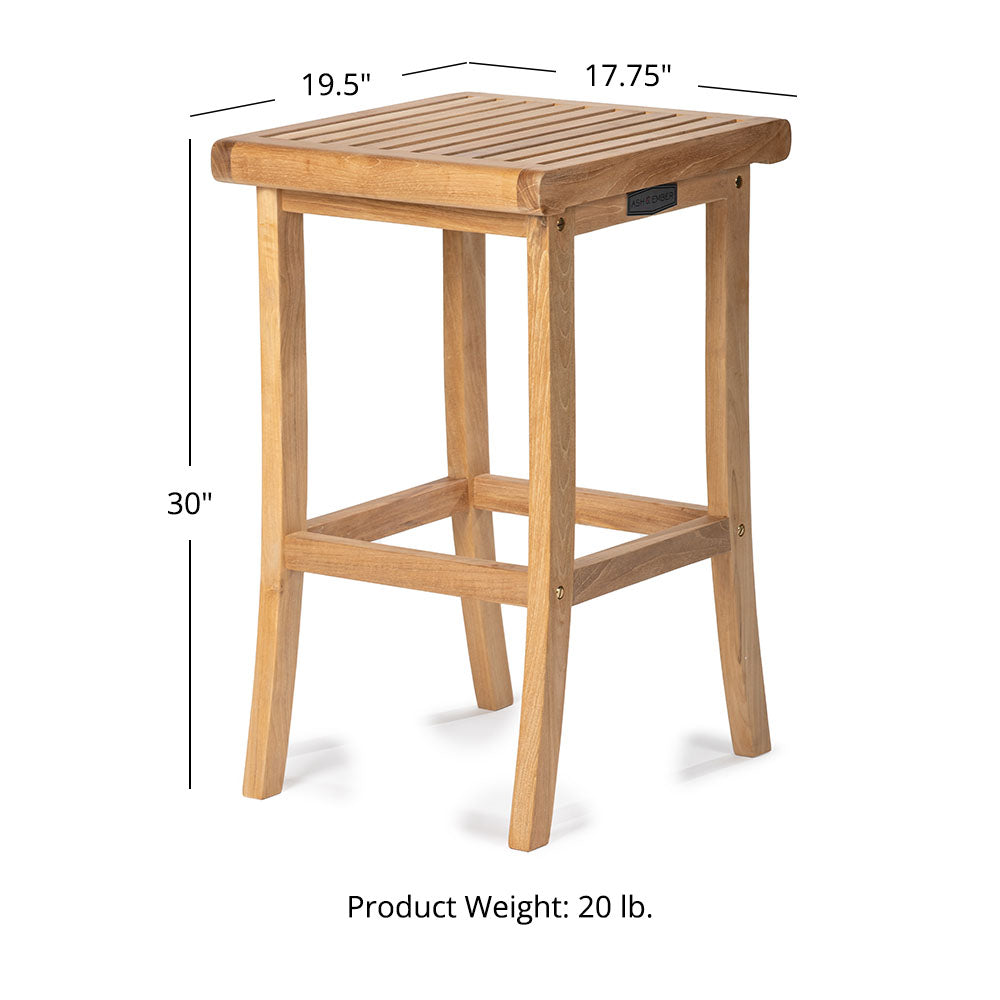 Acadia Grade A Teak Barstool | 30" - view 12