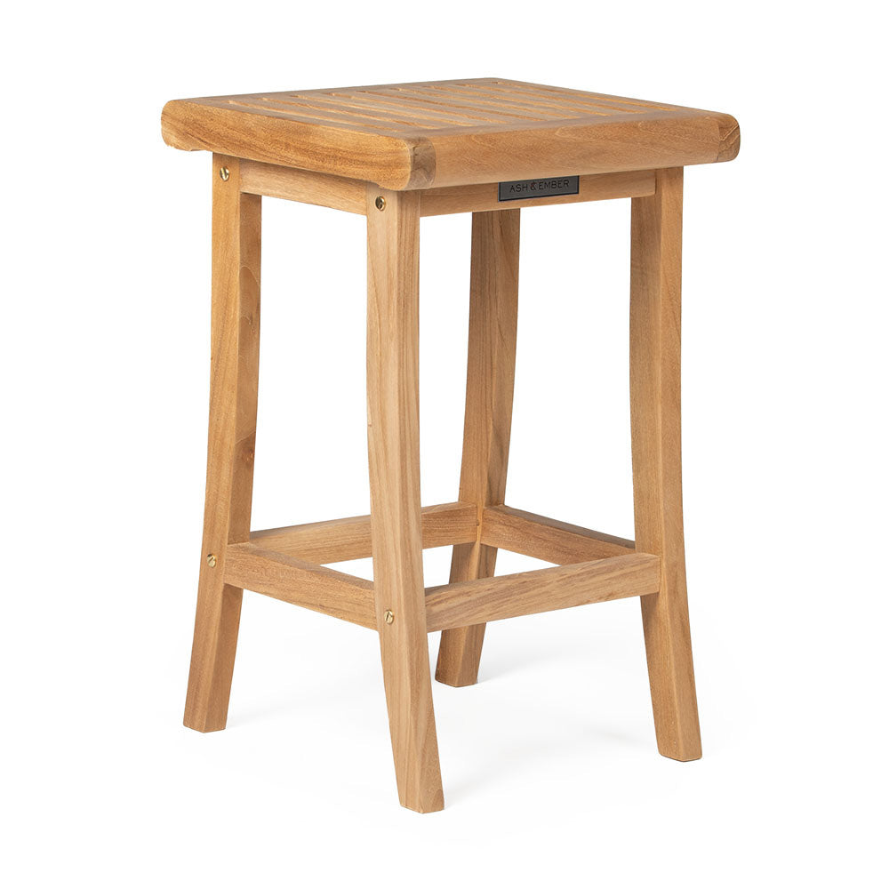 Acadia Grade A Teak Barstool | 25" - view 1