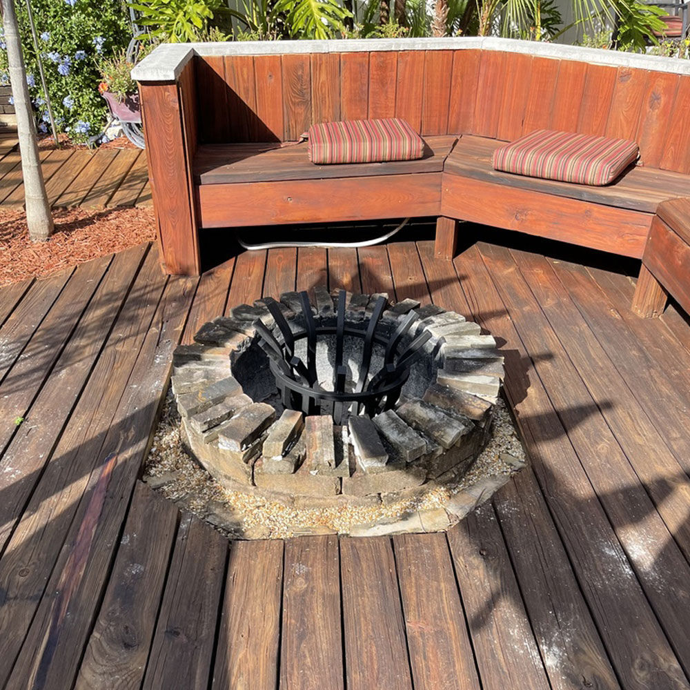 Solid Steel Self-Feeding Fire Pit Basket