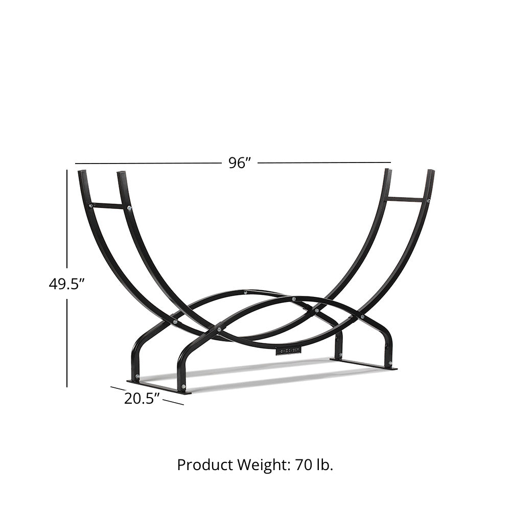 8' Crescent Firewood Rack - view 10