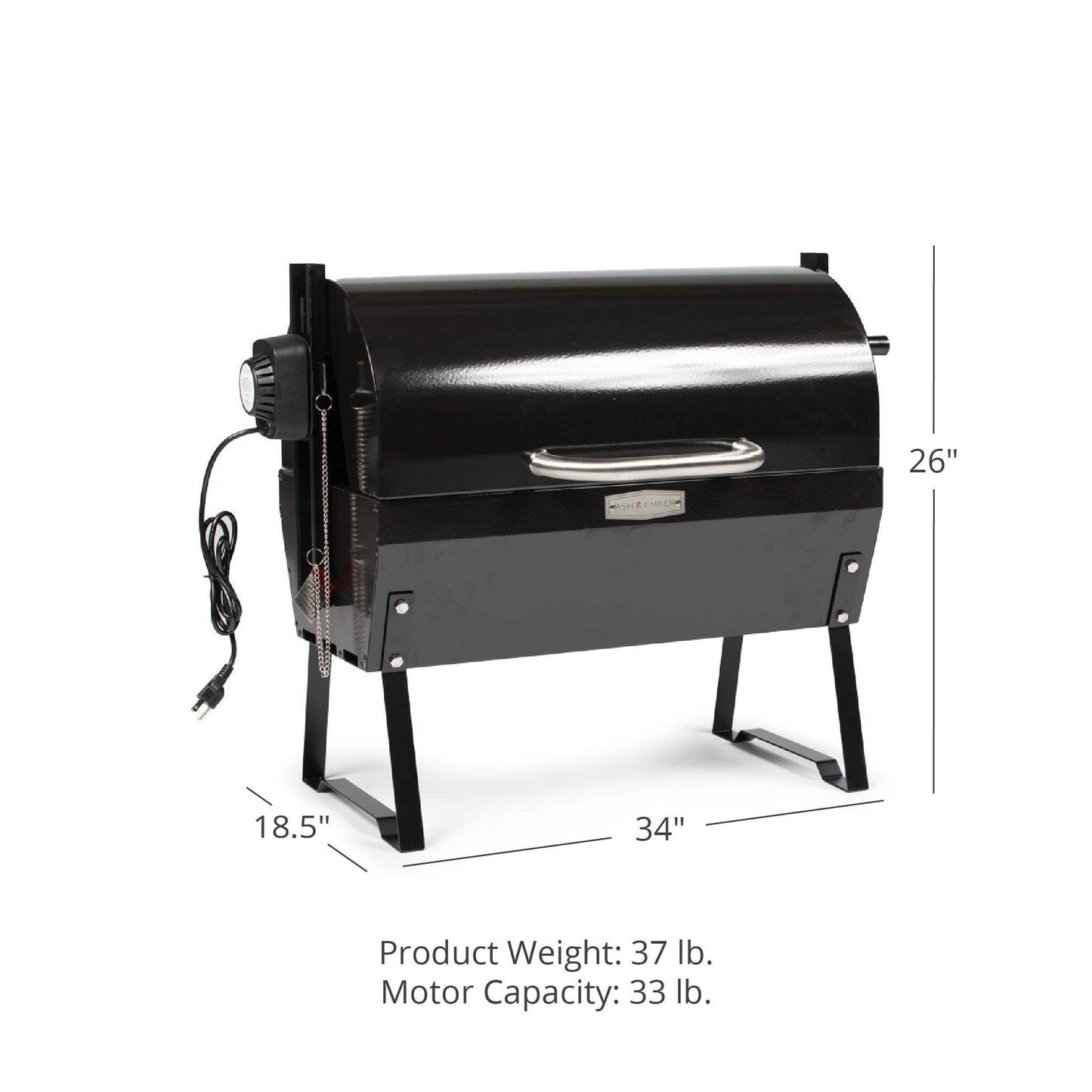 13W Rotisserie Grill with Hood - view 10