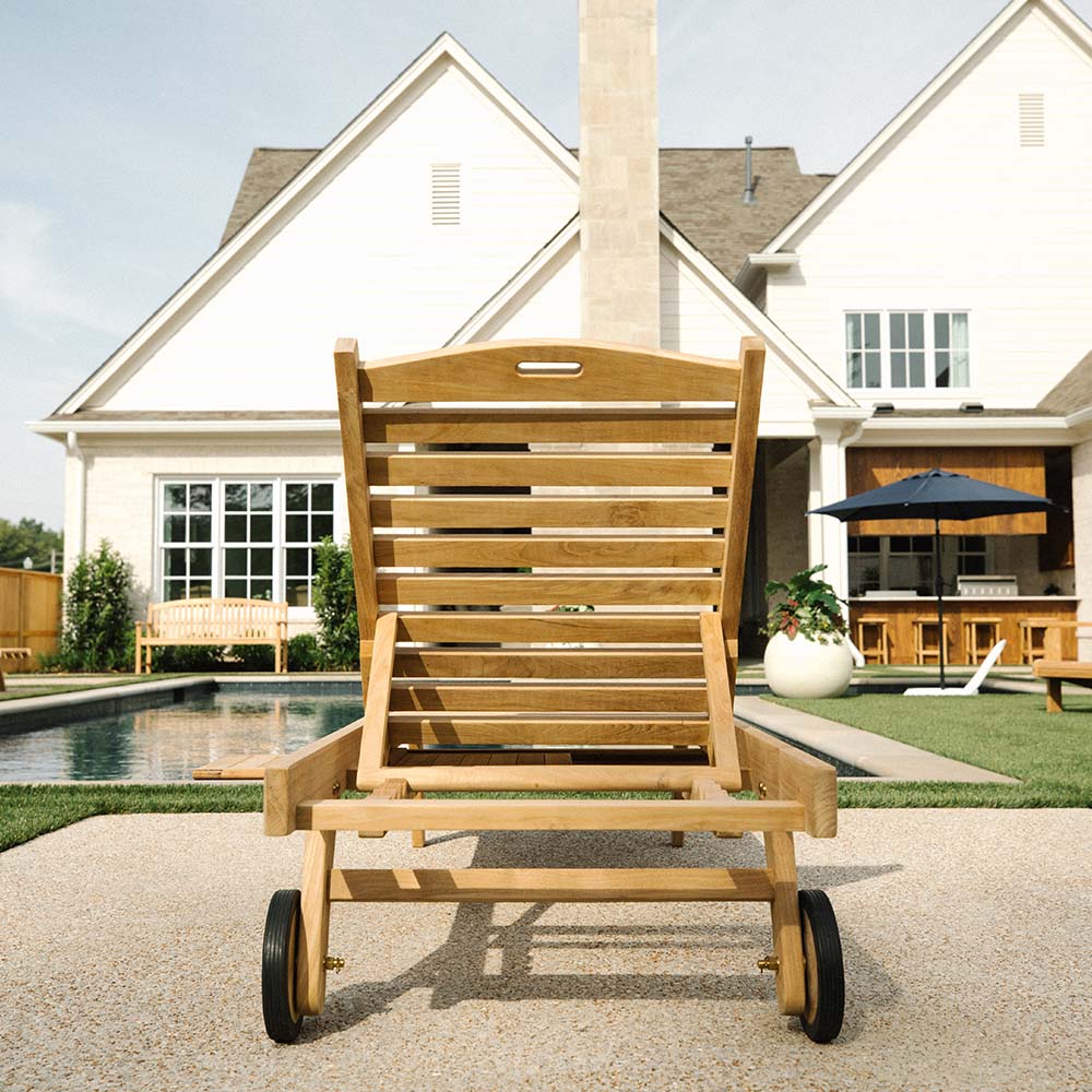 Hawthorne Grade A Teak Reclining Lounge Chair