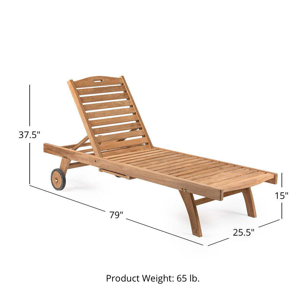 Hawthorne Grade A Teak Reclining Lounge Chair - view 10