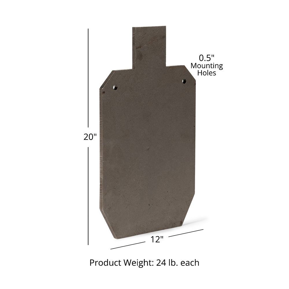 Pair of 3/8" AR500 Steel Silhouette Gong Shooting Targets - view 8