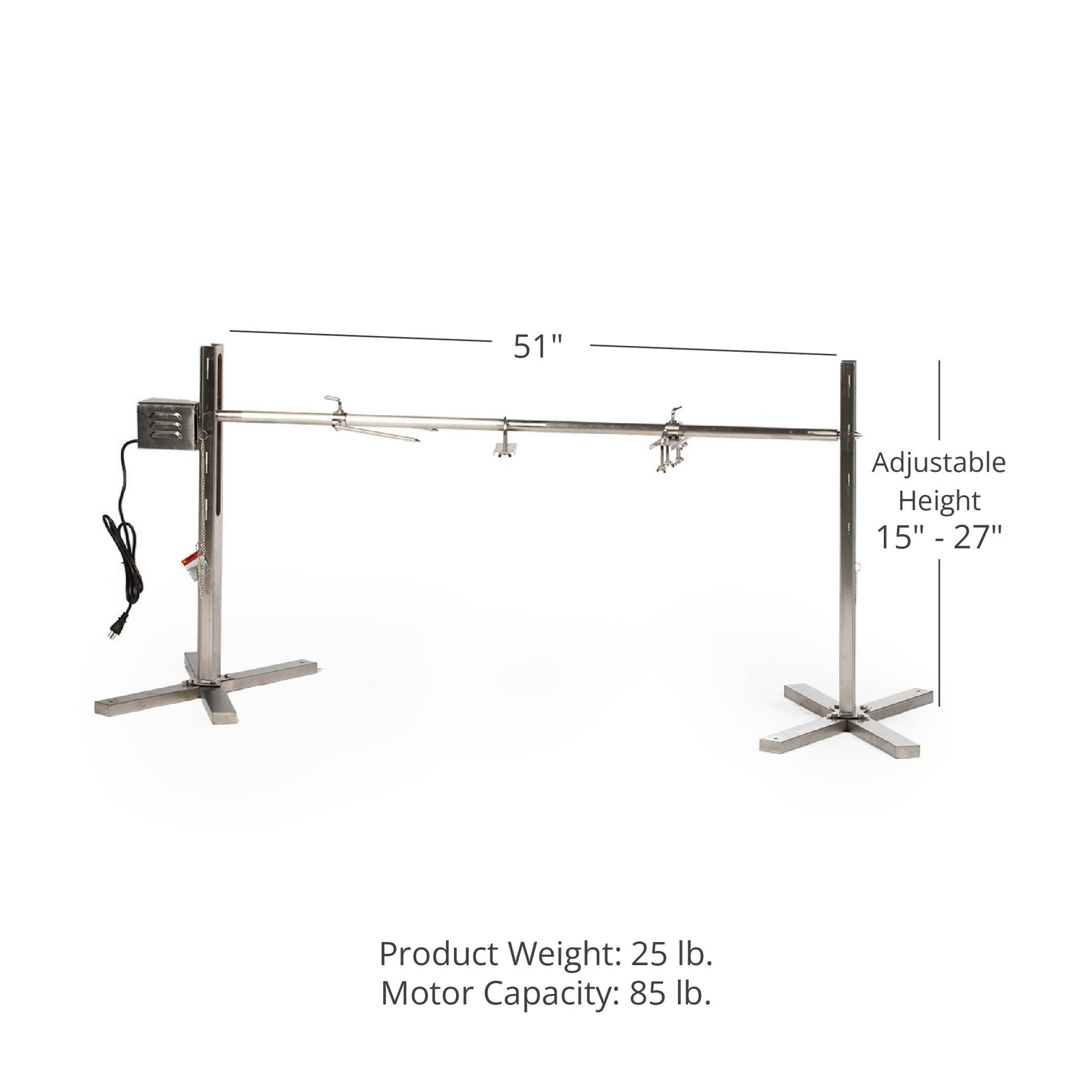 Tripod Rotisserie Roaster Stand - Motor Power: 13 Watt | 13 Watt