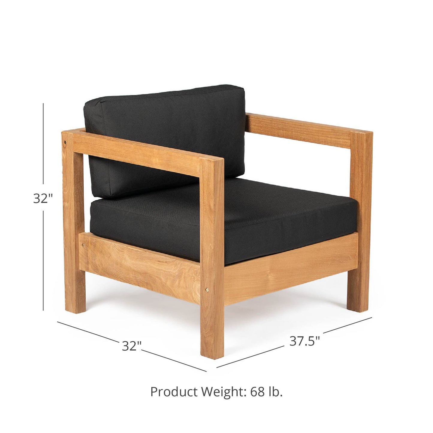 Scratch and Dent, Grade A Teak Sierra Armchair with Cushions - view 10