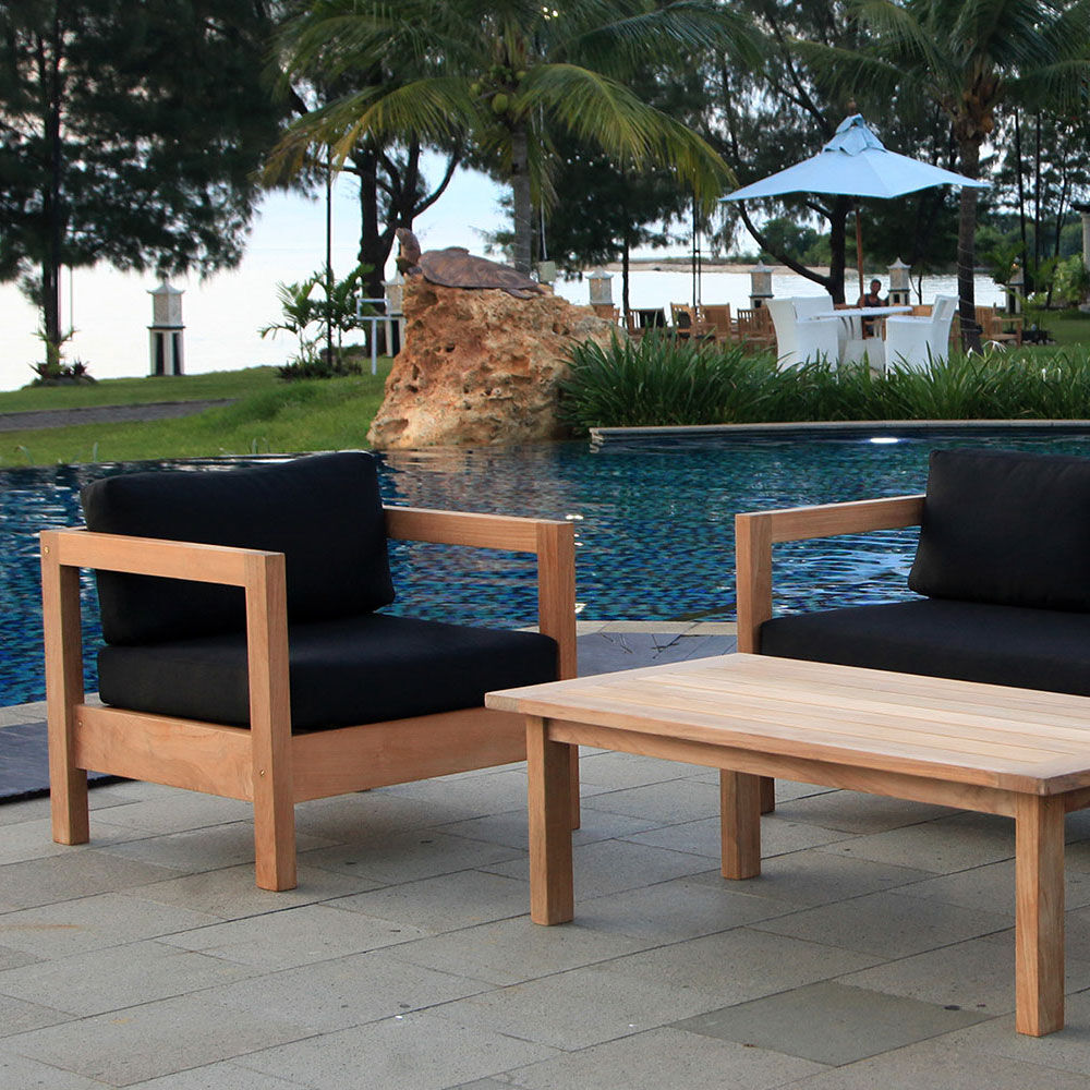 Scratch and Dent, Grade A Teak Sierra Armchair with Cushions - view 2