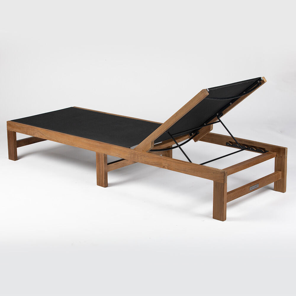 Onyx Grade A Teak Reclining Sling Lounger - view 4