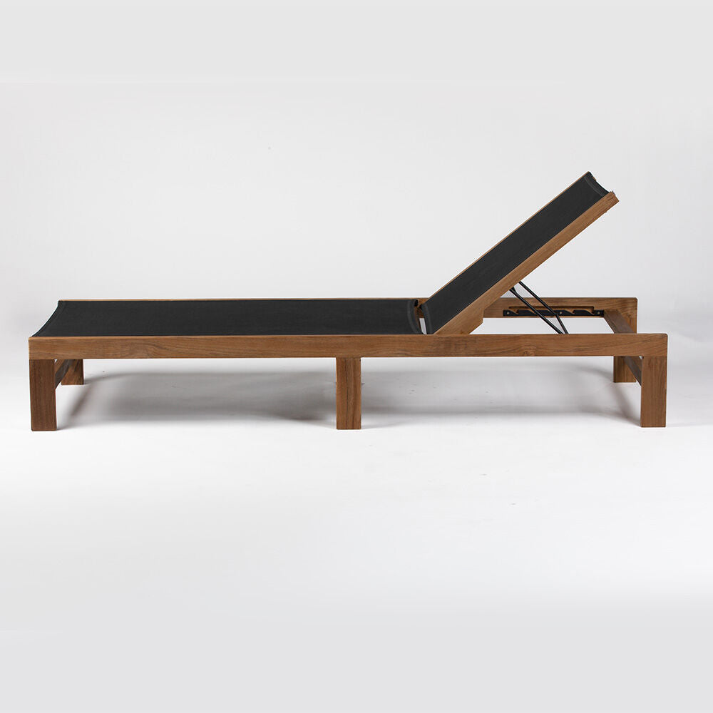 Onyx Grade A Teak Reclining Sling Lounger - view 5