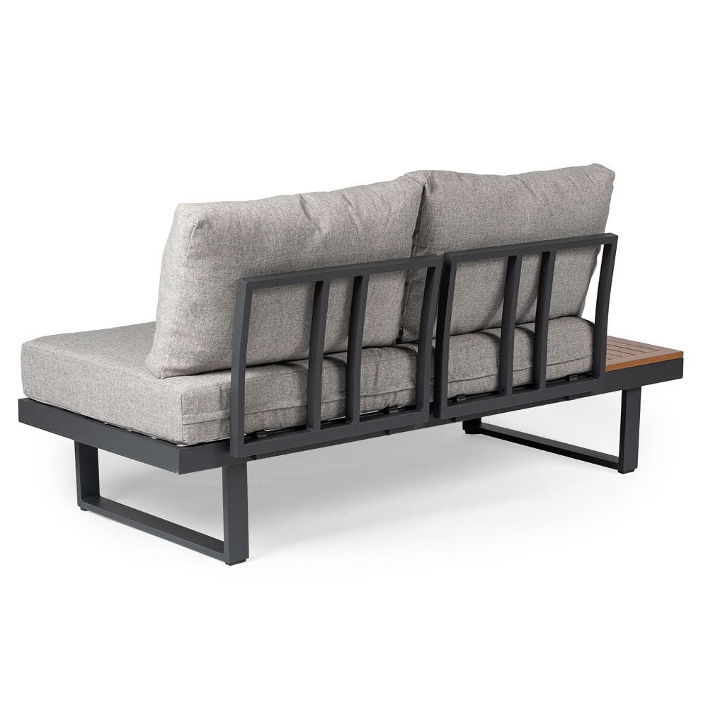 Caspian Loveseat with Cushions and Side Table