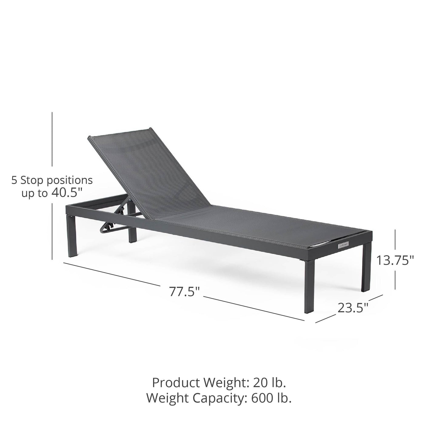 Caspian Reclining Sling Lounger - view 9