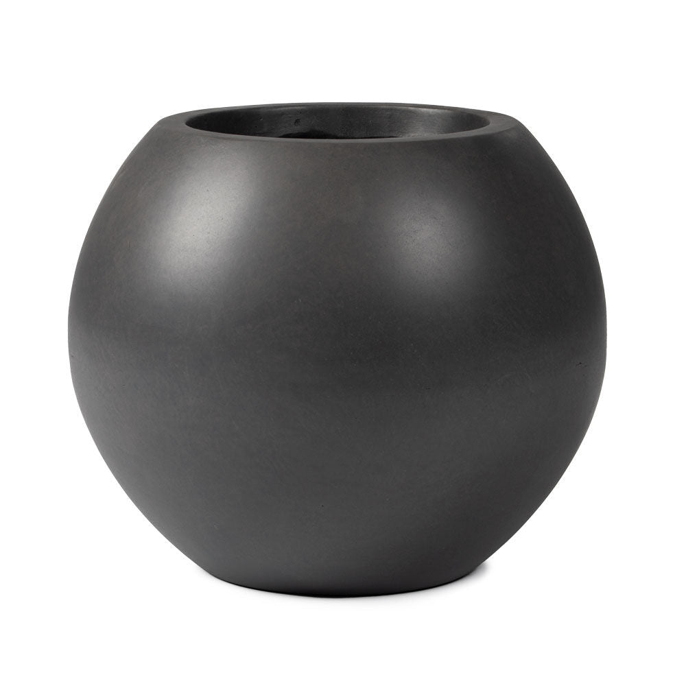 SCRATCH AND DENT - Onyx 16" Charcoal Sphere Planter - FINAL SALE - view 1