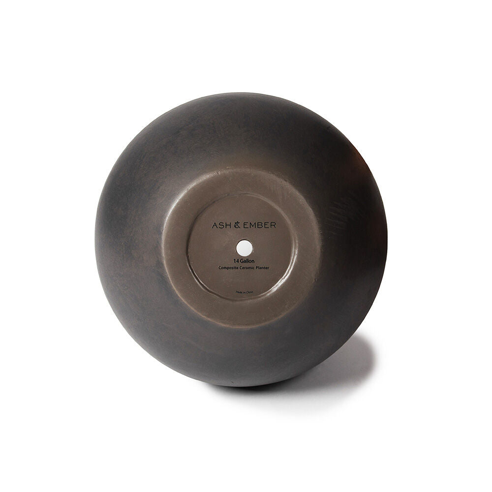 SCRATCH AND DENT - Onyx 16" Charcoal Sphere Planter - FINAL SALE - view 2